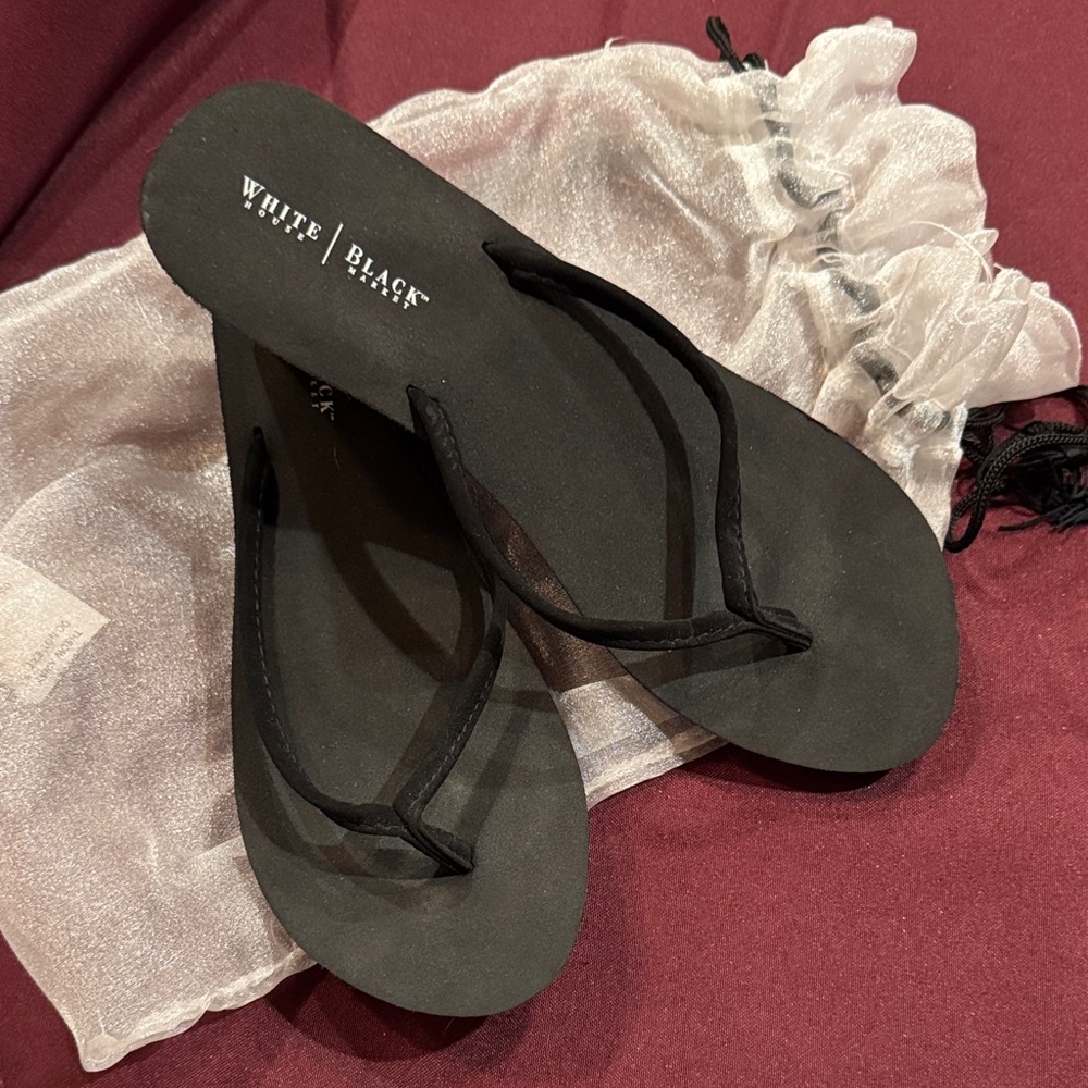 WHBM Black Lightweight Flip Flops